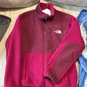 The North Face Magenta and Burgundy Fleece Jacket